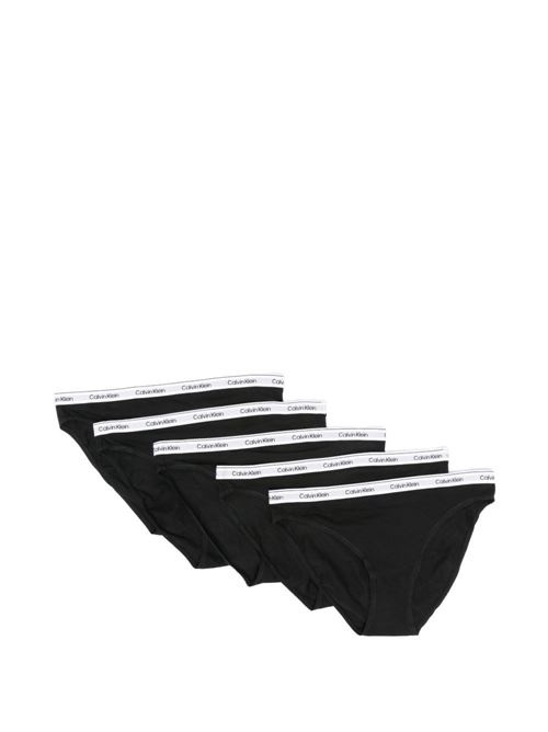 Slip intimo donna Calvin Klein 5 pack neri elasticizzati Calvin Klein | 000QD5208EUB1